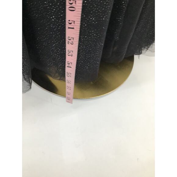 FORMAL SZ 4  S Black Glitter tulle corset lace up prom gown maxi dress NEW B101 - Picture 3 of 8